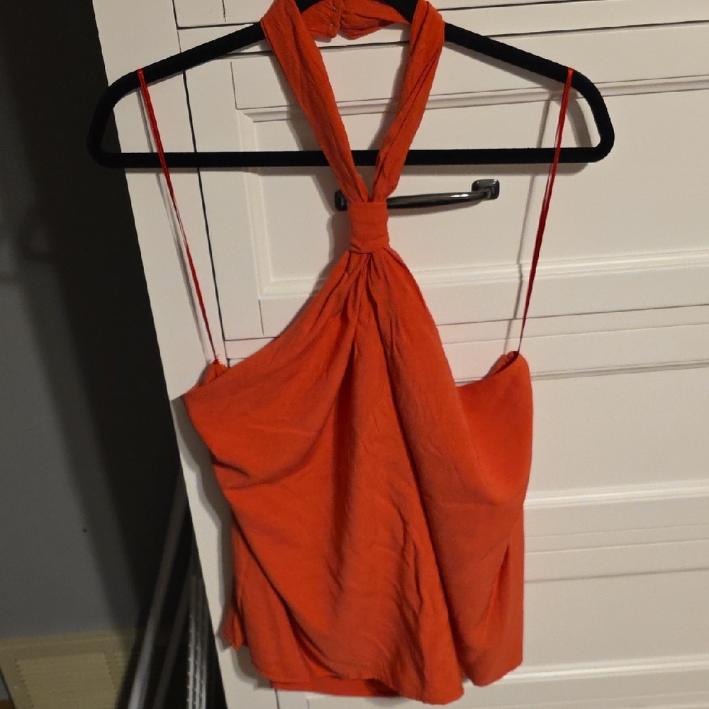 Elegant Nine West Orange Halter Top